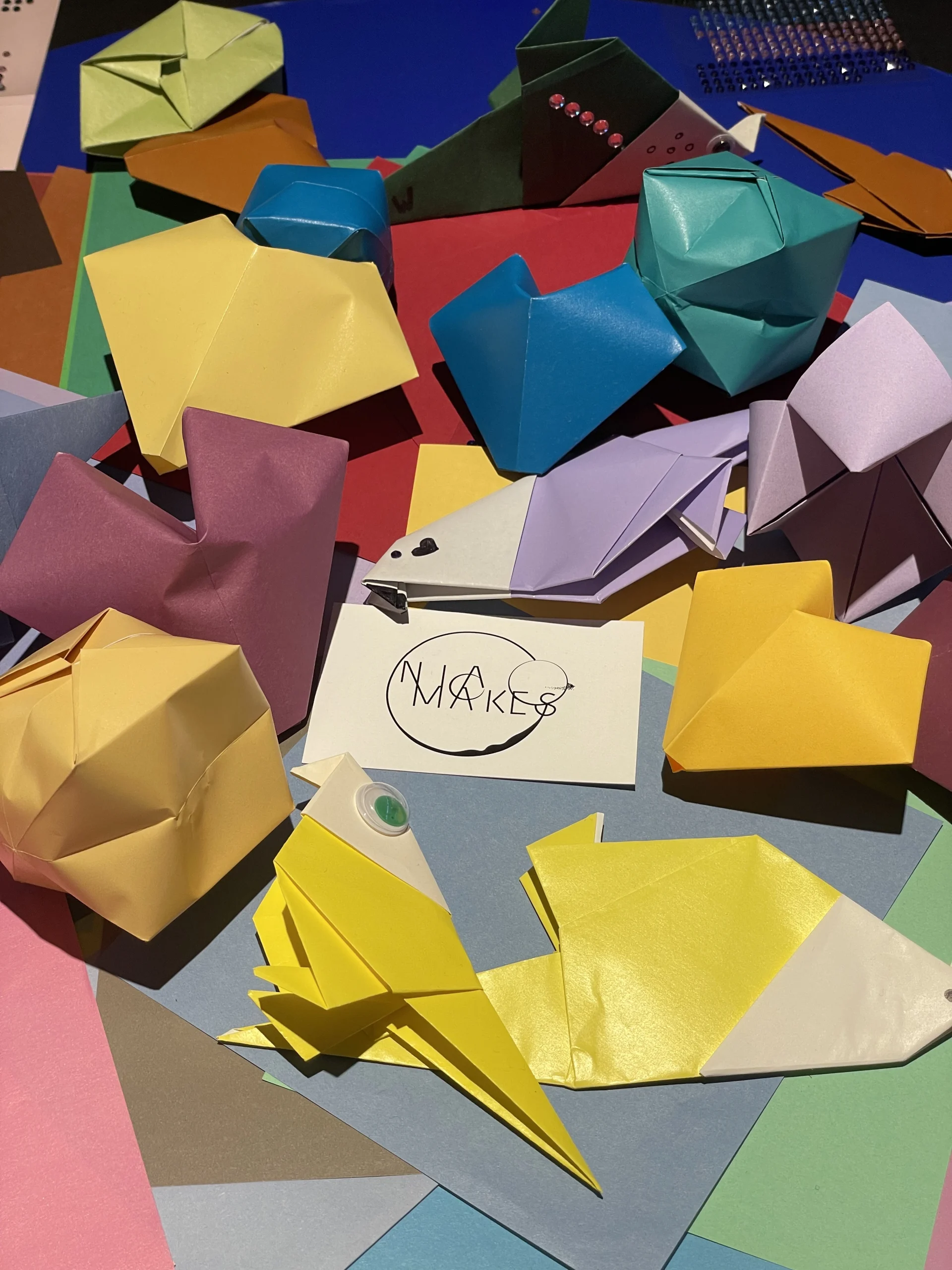 origsami table 2 materials buss card